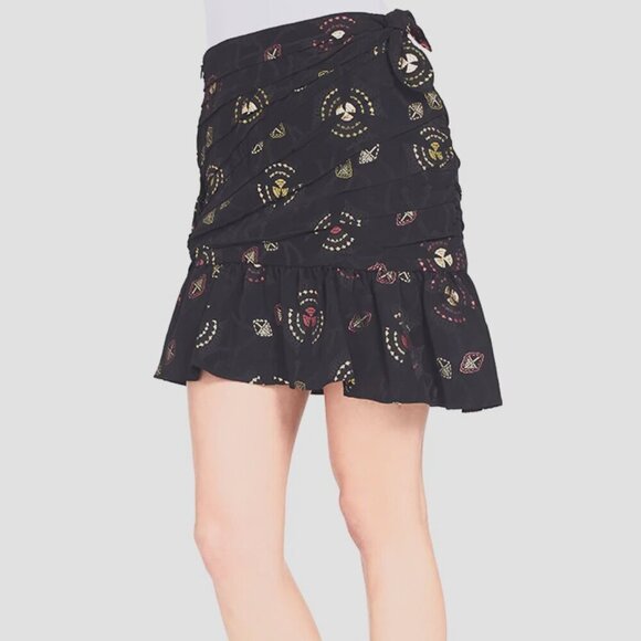 A.L.C. Avalon Mini Skirt | Metallic Print | Designer Party - Picture 11 of 11